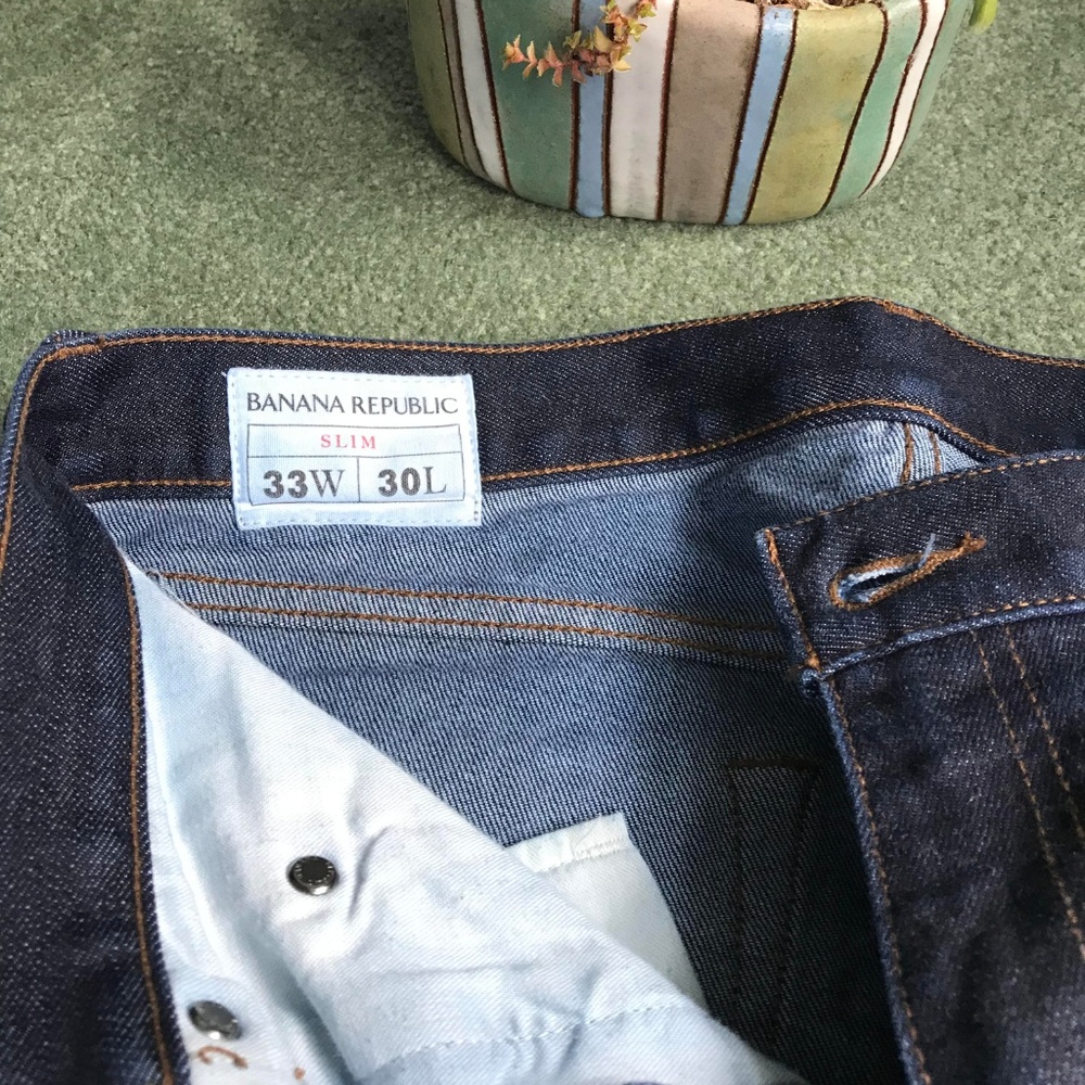 Banana Republic 33x29 Slim Dark Wash Jean - Picture 5 of 5